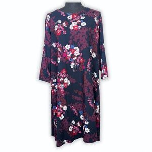 J. Jill Wearever Collection Floral Keyhole Back Shift Dress Size‎ XL P